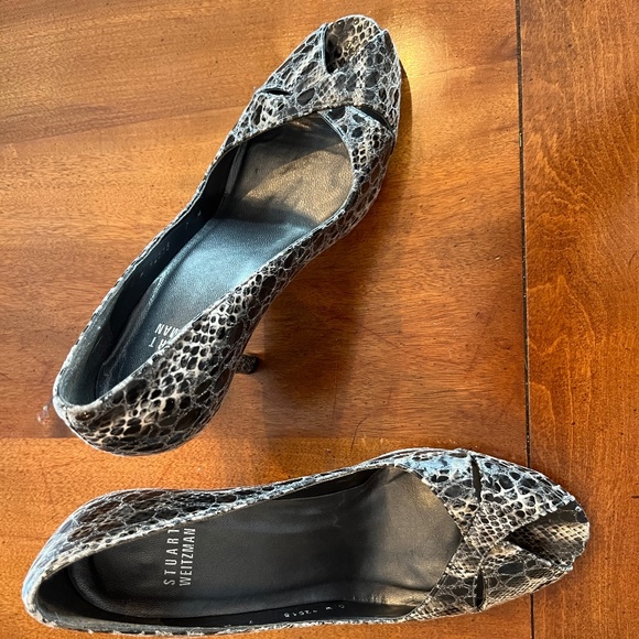 Stuart Weitzman Snake Skin Heel Sz 7 - Picture 1 of 4